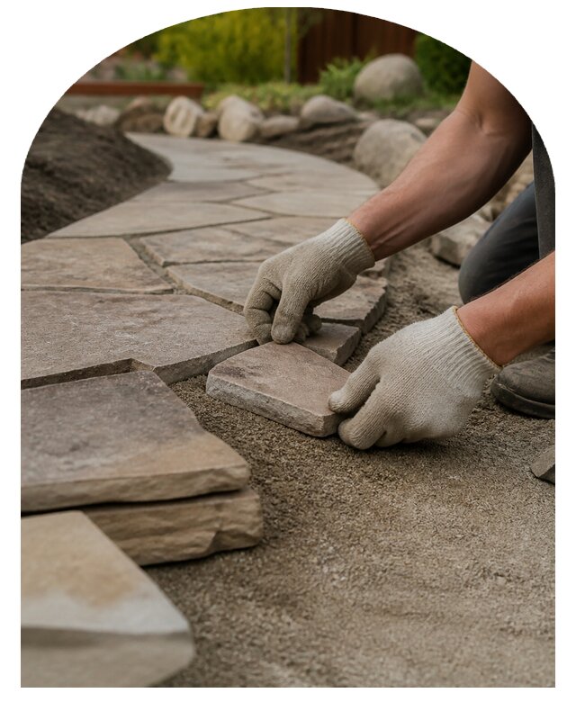 Укладка плитняка на дорожки в Пензе по цене от 2566 р. | Метпроект-Пнз